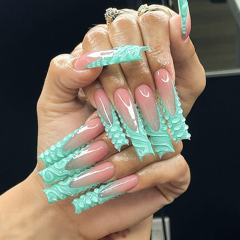 Elegant Artificial Nail Set with Glitter Accents Stornfield