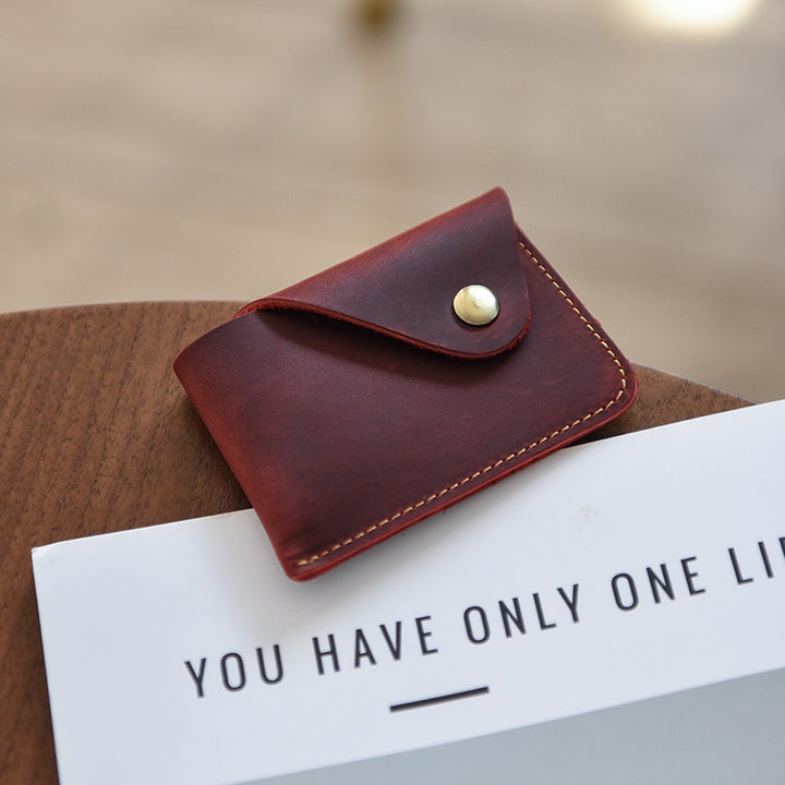 Premium Leather Buttoned Cardholder Stornfield