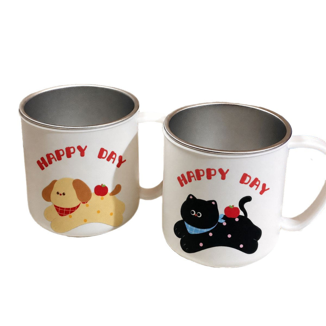 Ceramic mug with playful cat motif and cheerful inscription Stornfield