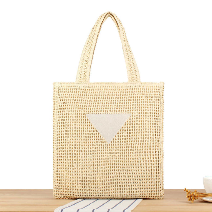 Handbag Made of Natural Wicker with Minimalist Details Stornfield