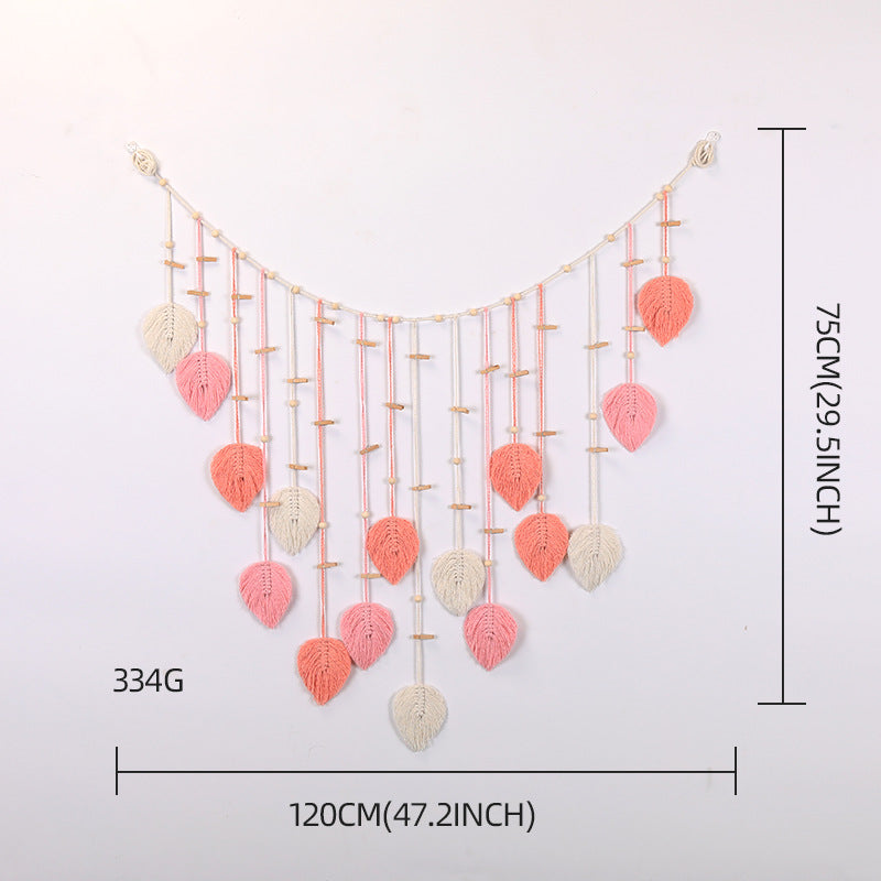 Macrame Wall Decor with Leaf Design Stornfield