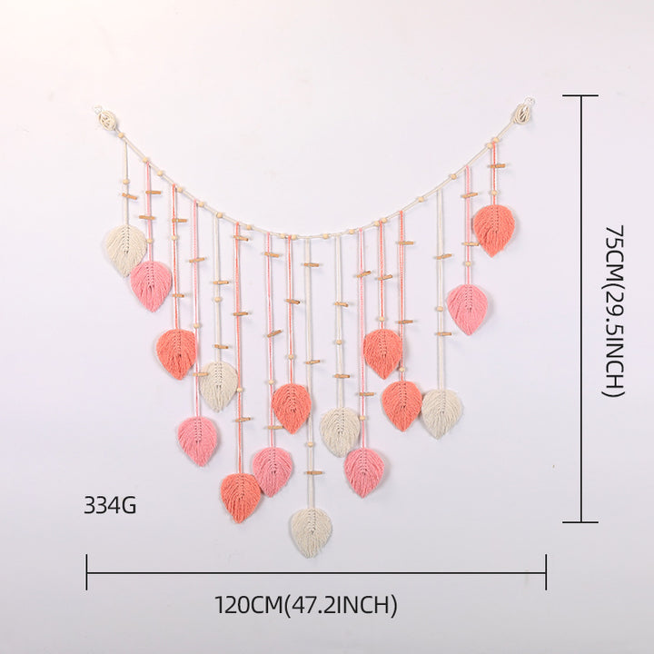Macrame Wall Decor with Leaf Design Stornfield
