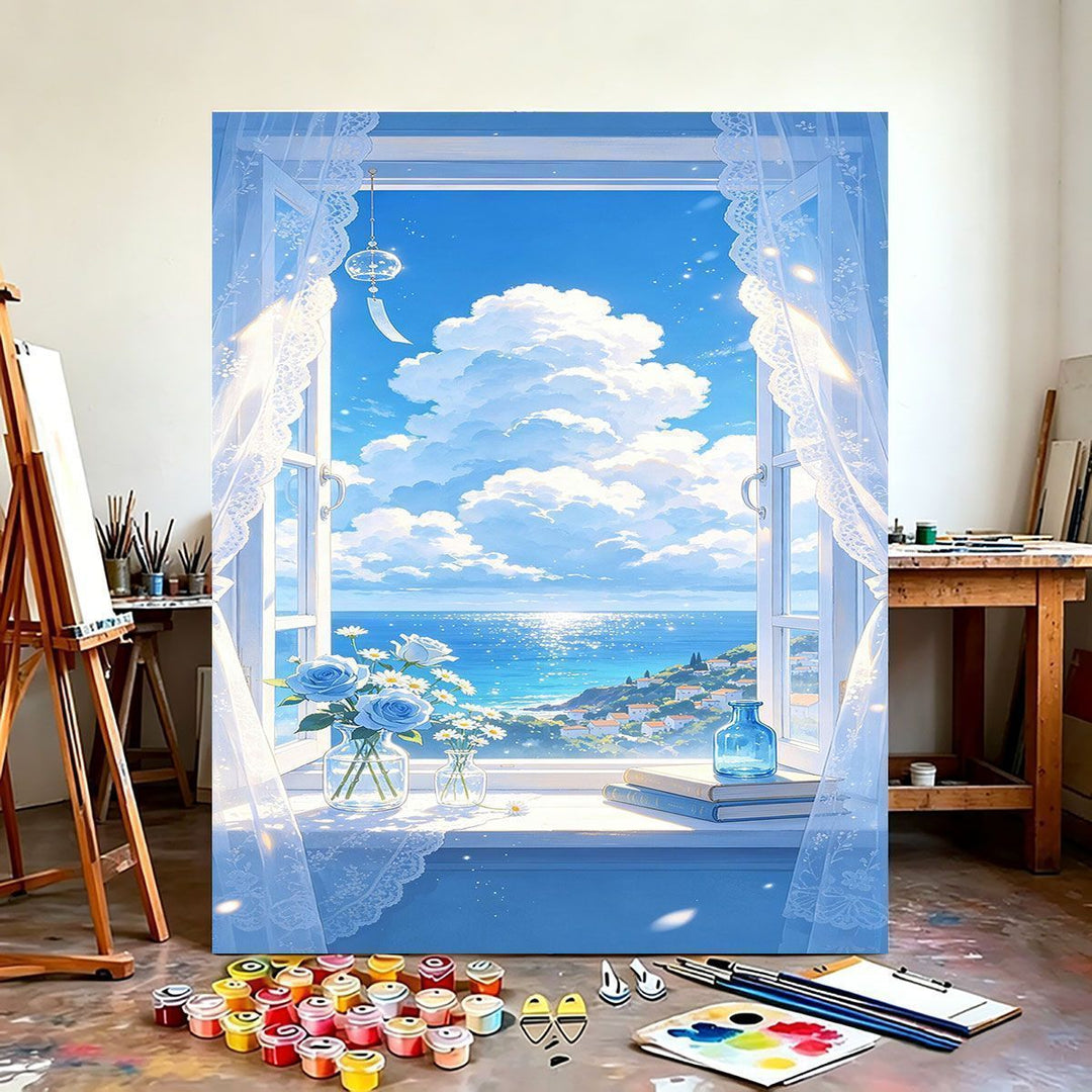 Scenic Coastal View Canvas Art Print Stornfield