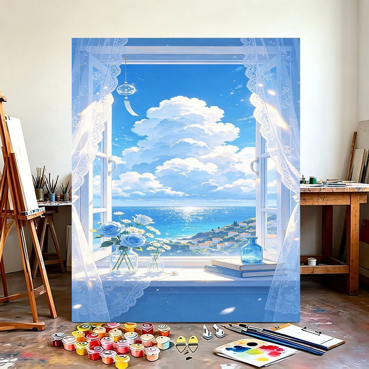 Scenic Coastal View Canvas Art Print Stornfield