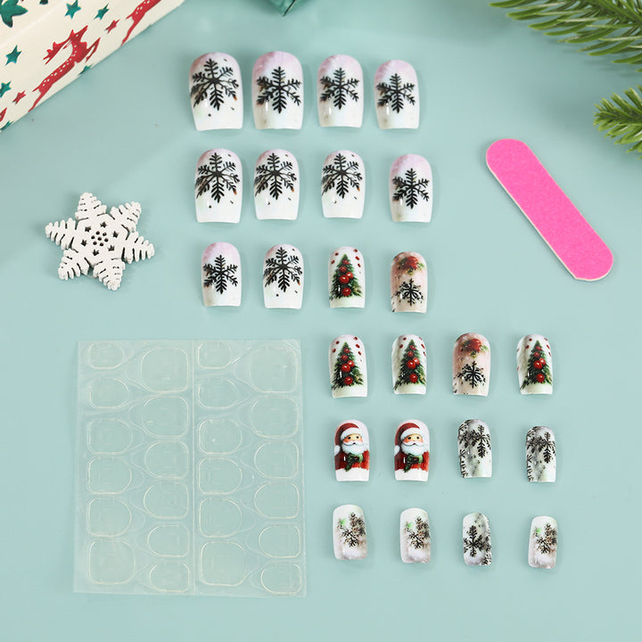 Festive artificial nails with Christmas motifs Stornfield