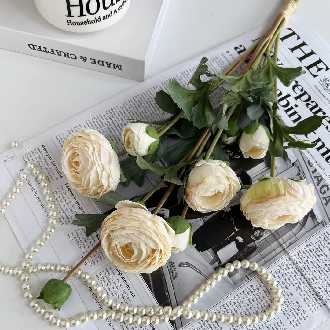 Lifelike Ranunculus Flower Arrangement