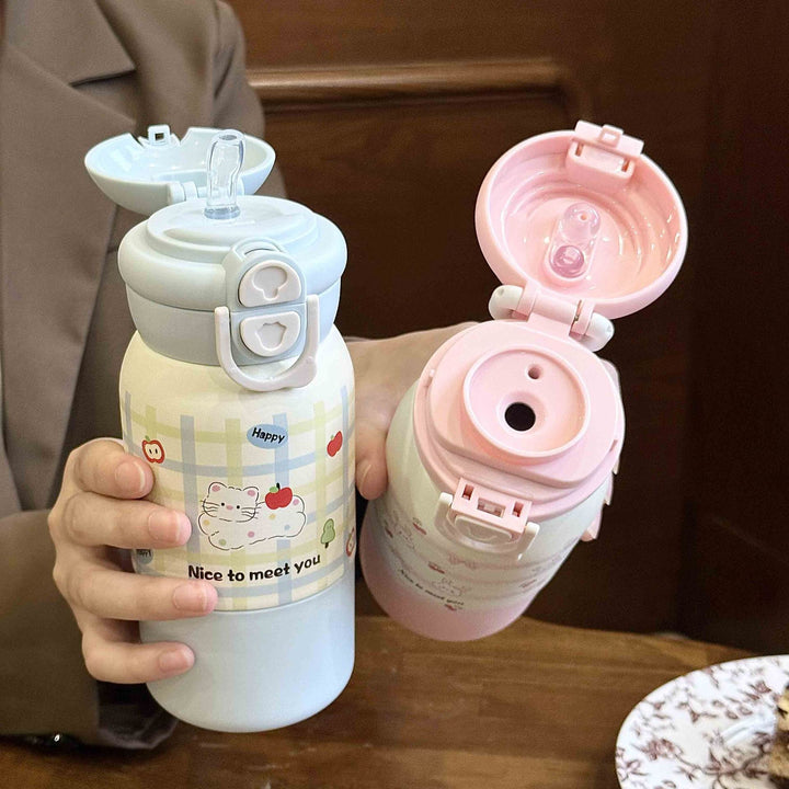 Women's insulated drinking bottle with practical flip lid and cheerful design Stornfield