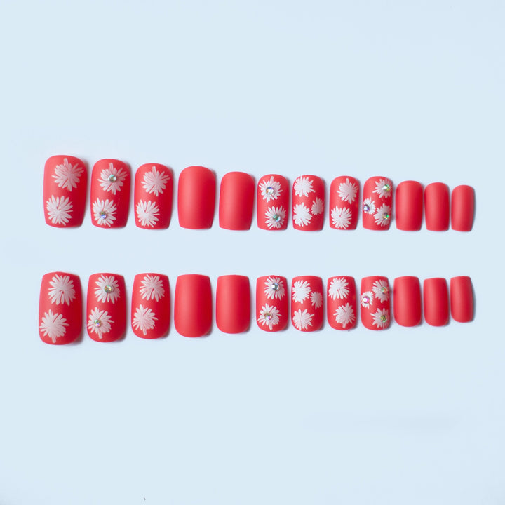 Floral Acrylic Nail Art Design Set