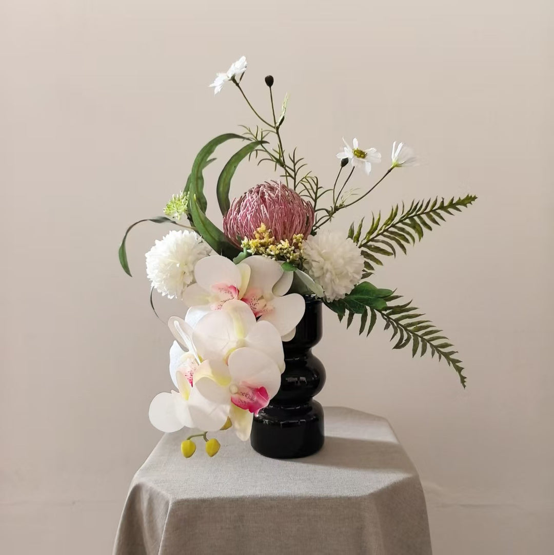 Lifelike Botanical Floral Arrangement