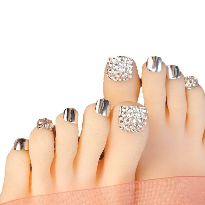 Premium Decorative Rhinestone Press-On Toe Nails Stornfield