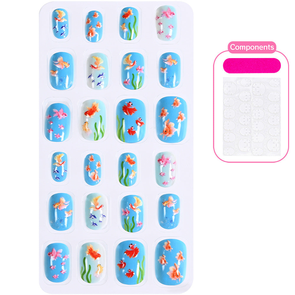 Themed Summer Beach Nail Art Press-On Nails Stornfield