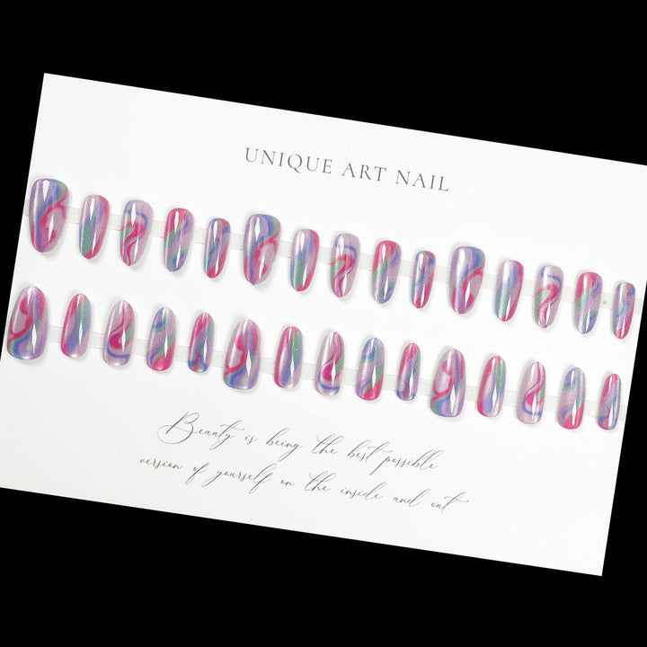 Marbled Fantasy Press-On Nail Tips Stornfield