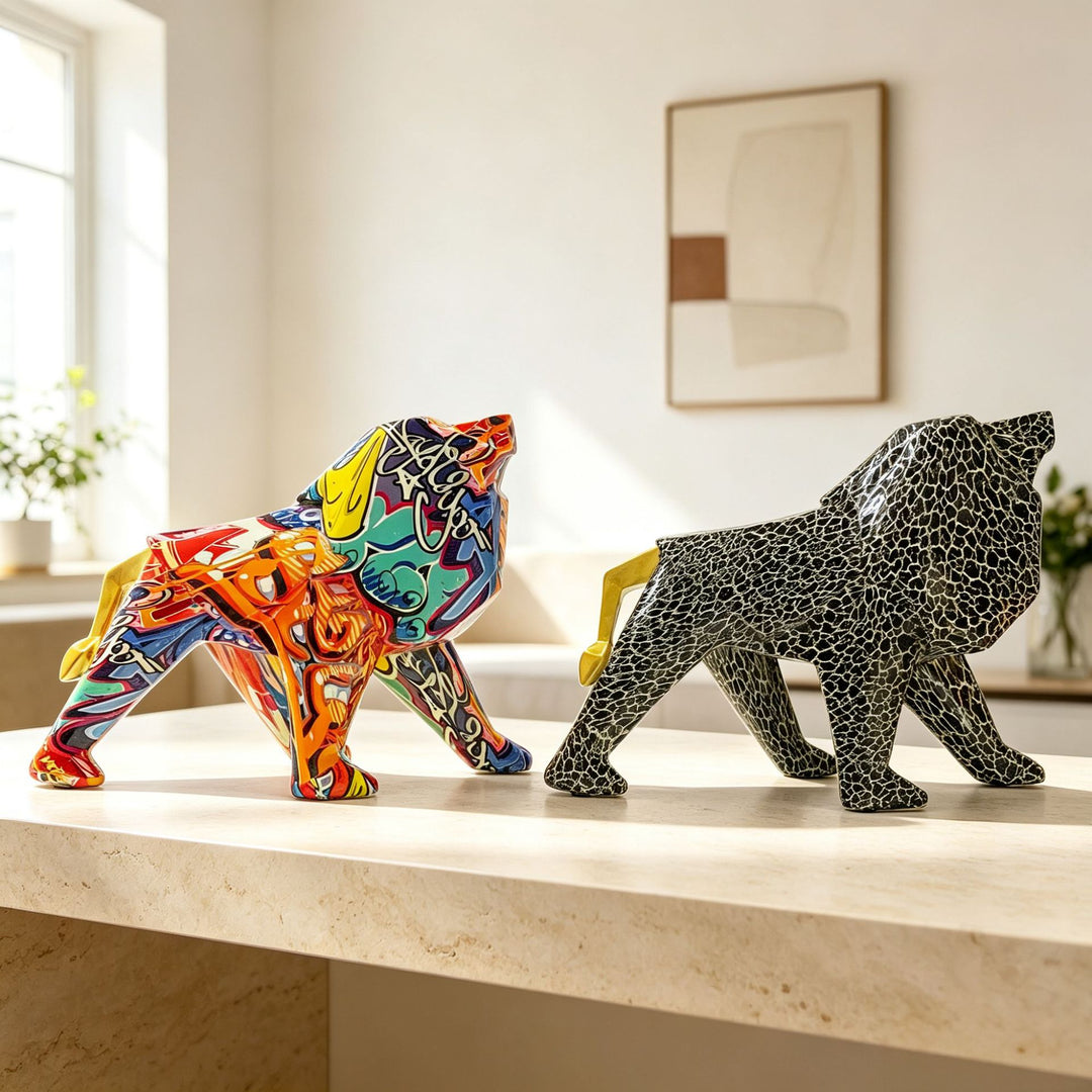 Colorful lion figure made of high-quality resin Stornfield