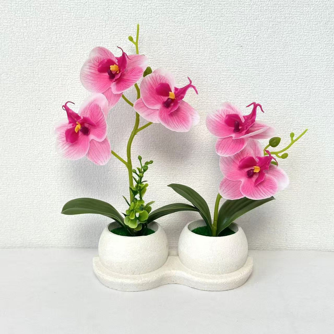 Elegant Faux Orchid Flower Display