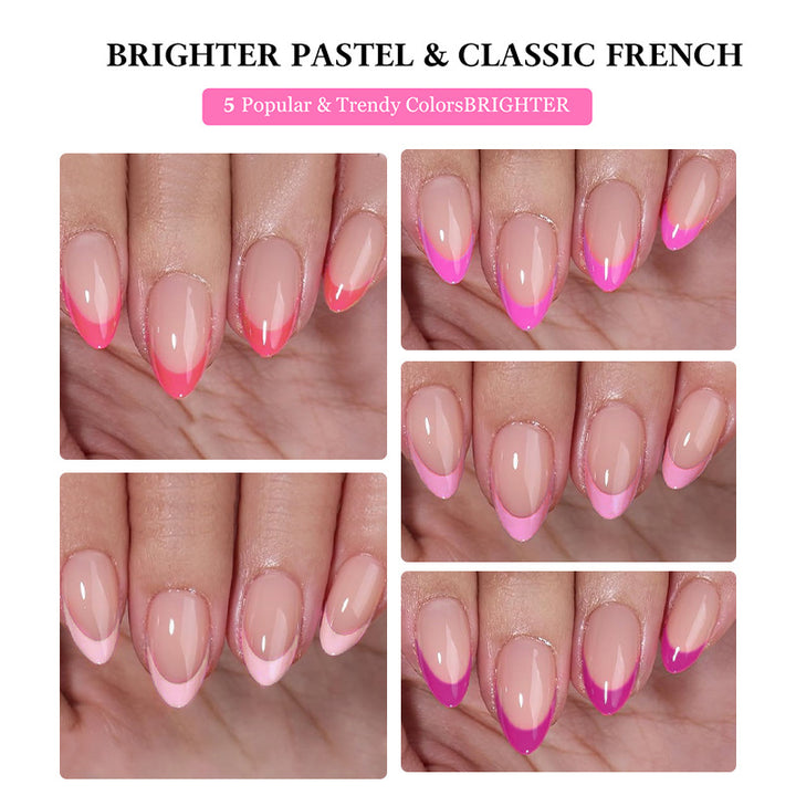 Acrylic nail set with versatile French designs Stornfield