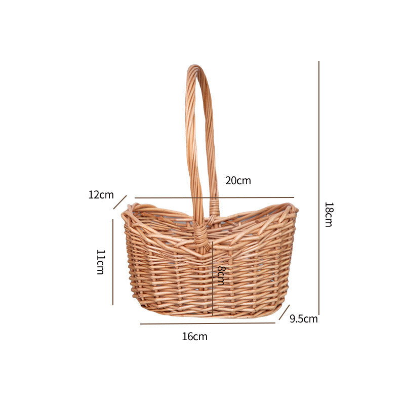 Decorative Woven Storage Basket with Festive Ribbon Stornfield