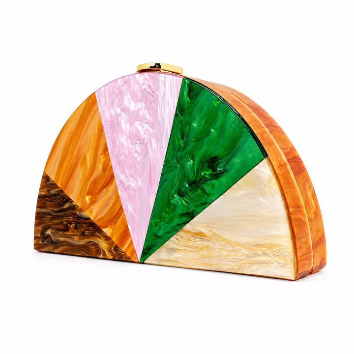 Decorative Geometric Acrylic Clutch
