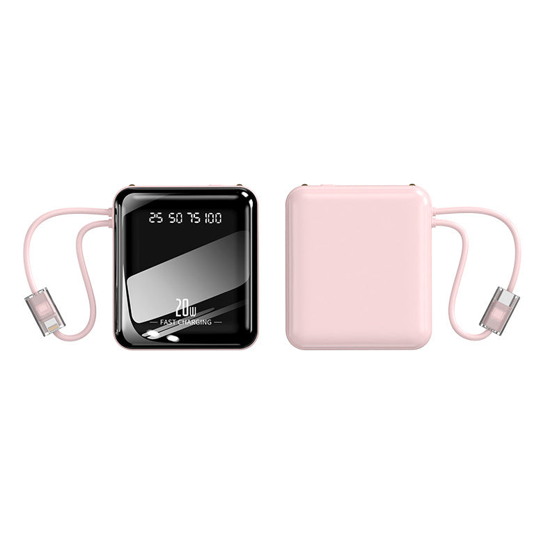 portable fast power bank with integrated charging cable and digital display Stornfield