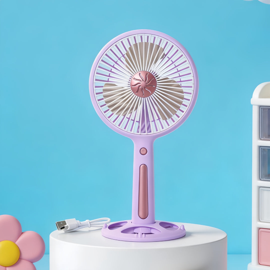 Women's Portable Mini Fan with USB Charging Function and Ergonomic Handle Stornfield