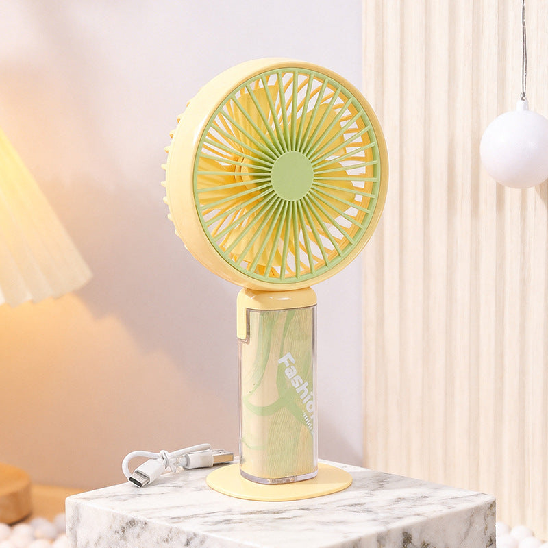 Cooling compact portable rechargeable handheld fan with detachable stand and USB charging Stornfield