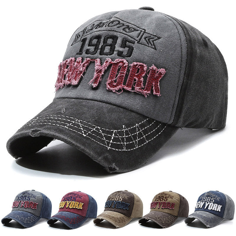 Men's Distressed Cotton Graphic Baseball Cap Stornfield