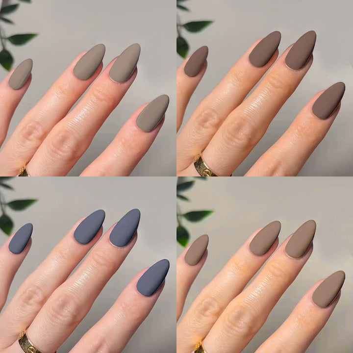 Artful stiletto nails in matte design Stornfield