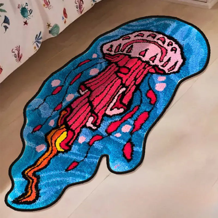 Alien Skateboard Themed Area Rug