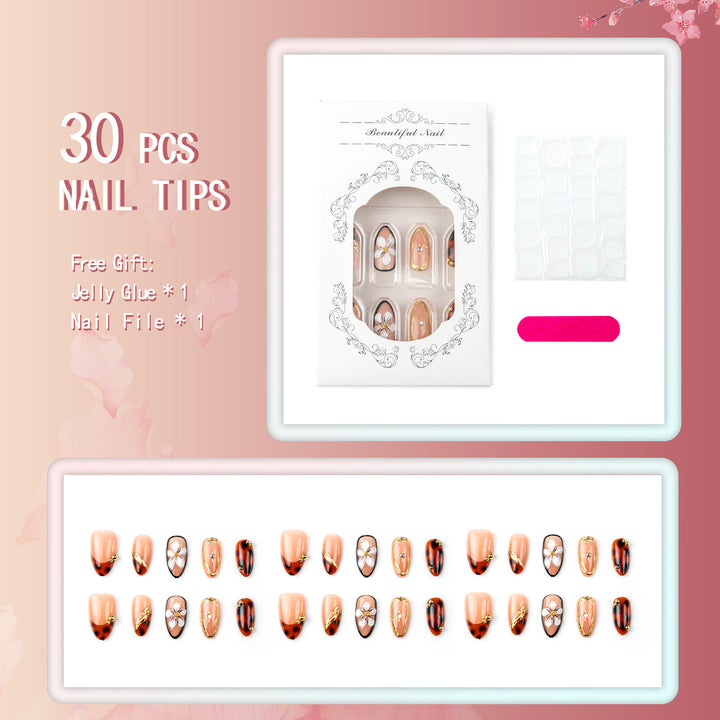 Decorative Press-On Nail Tips Set