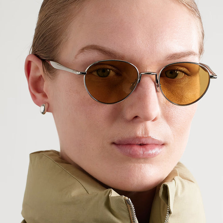 Women's round sunglasses with elegant metal frame and UV protection Stornfield