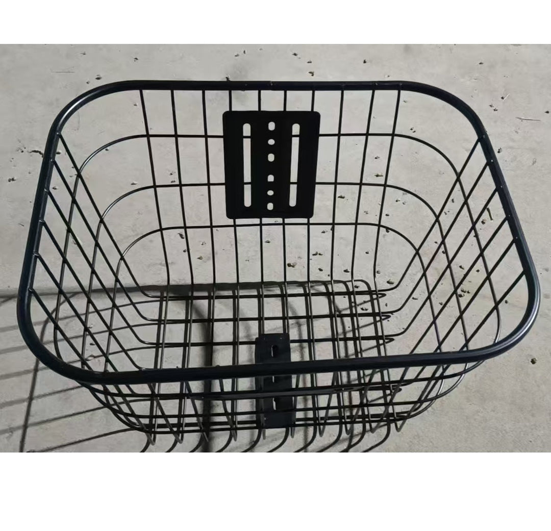 removable steel front bicycle cargo basket with universal mounting bracket Stornfield