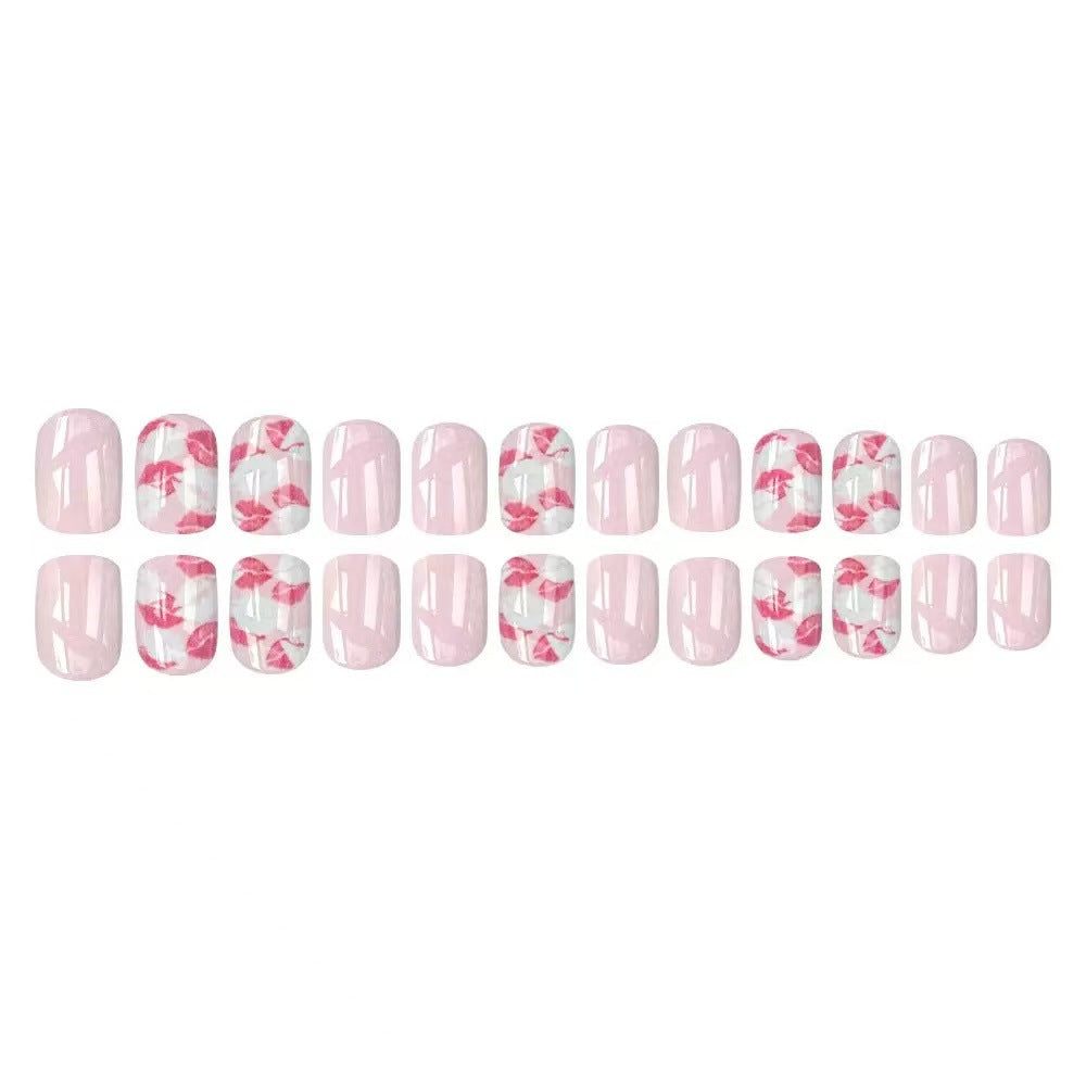 Artificial nail set with elegant flower design Stornfield