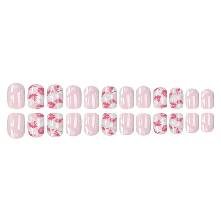 Artificial nail set with elegant flower design Stornfield