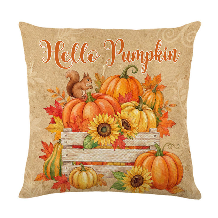 Decorative Autumn Pumpkin Throw Pillow Cover