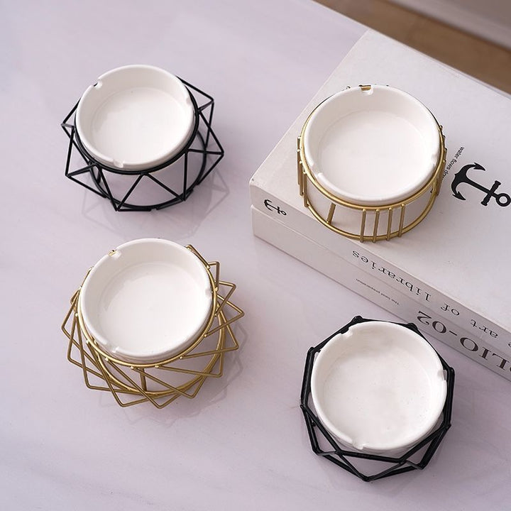 Geometric Wire Ashtray Holder