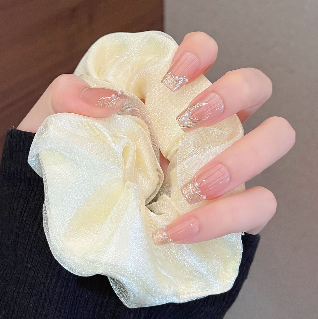 Elegant Crystal-Inspired Press-On Nail Extensions Stornfield