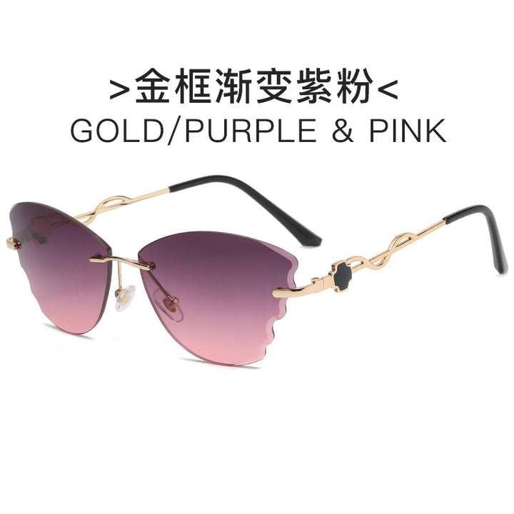 Women's extravagant Cat-Eye sunglasses with golden accents Stornfield
