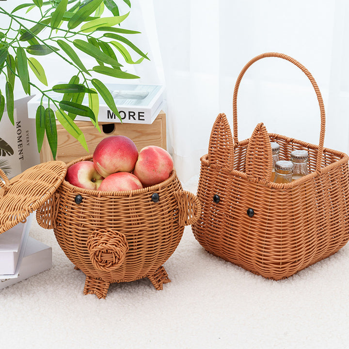 Decorative Animal-Shaped Woven Storage Basket Stornfield