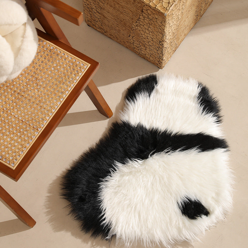 Plush cuddly pillow in sheep shape with dense artificial fur and soft polyester filling Stornfield