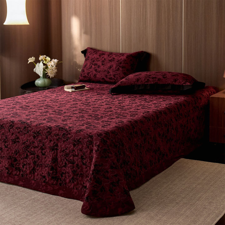 Velvet Jacquard Duvet Cover Set