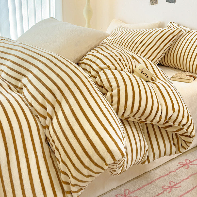 Cozy Striped Bedding Set