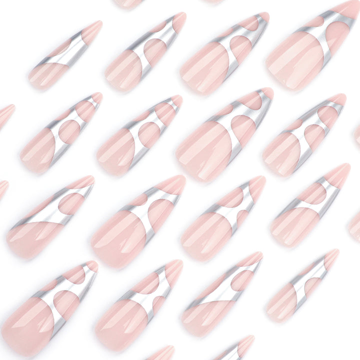 Artful stiletto nails with modern design Stornfield