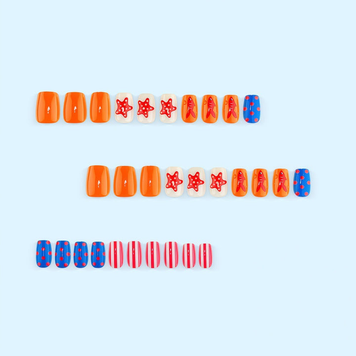 Creative artificial nails in maritime motif Stornfield