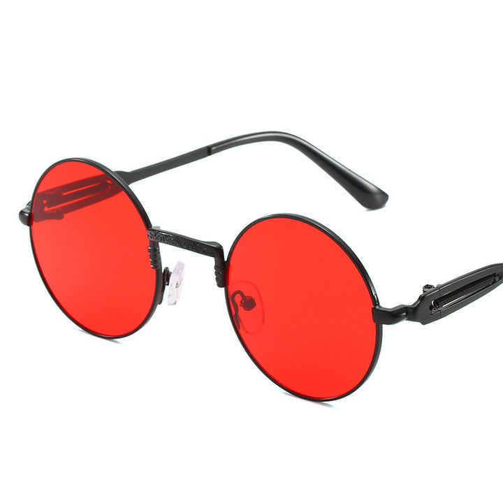 Women's round fashionable sunglasses with fine metal frame Stornfield