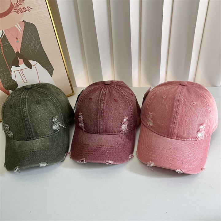 Women's Distressed Denim Baseball Cap Stornfield 1784083631
