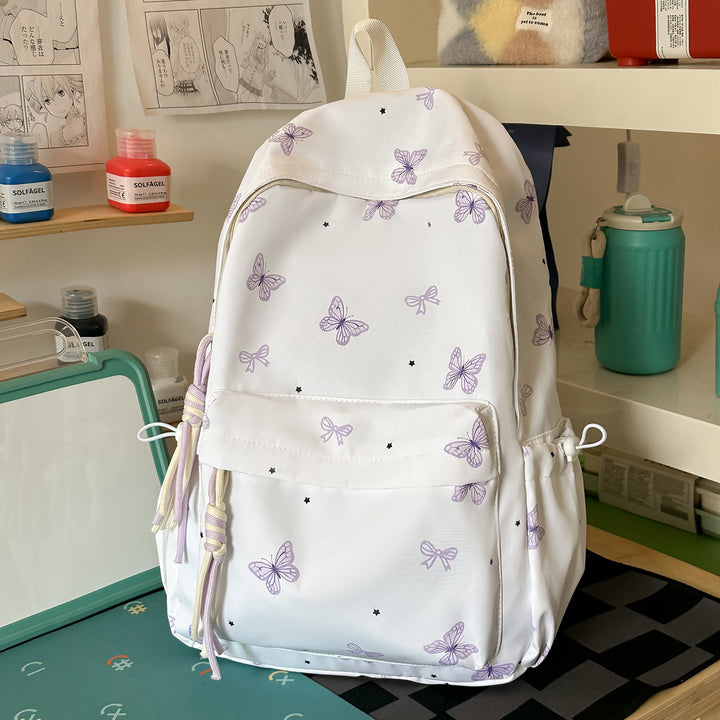 Charming Butterfly Print Casual Backpack Stornfield