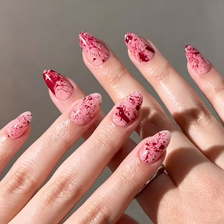 Artistic Splatter Press-On Nail Art Set Stornfield