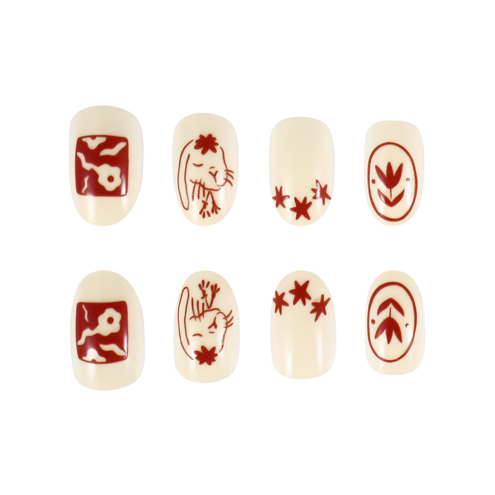 Artistic Themed Press-On Nail Set Stornfield