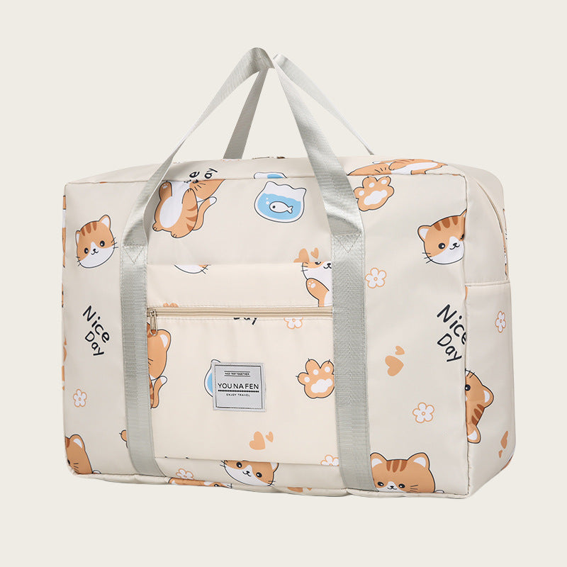 Playful Cat-Themed Weekend Travel Bag