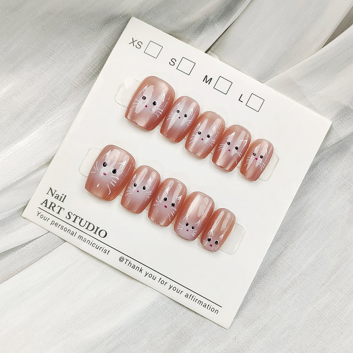 Elegant Artificial Nails with Shimmering Effect Stornfield