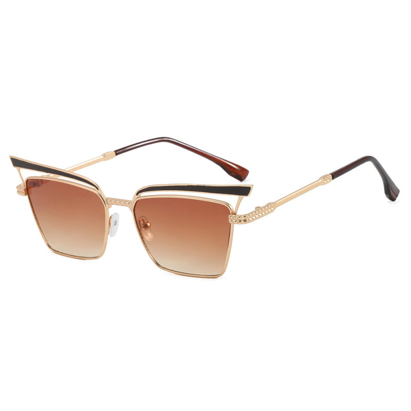 Women's square designer glasses with delicate metal frame Stornfield